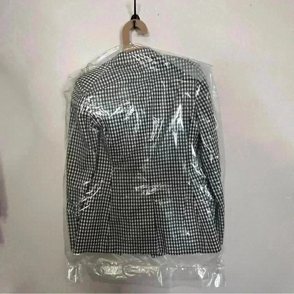 Veronica Beard Dickey Jacket Blazer Size 2 Black/Ecru Gingham Plaid Check - Picture 3 of 12